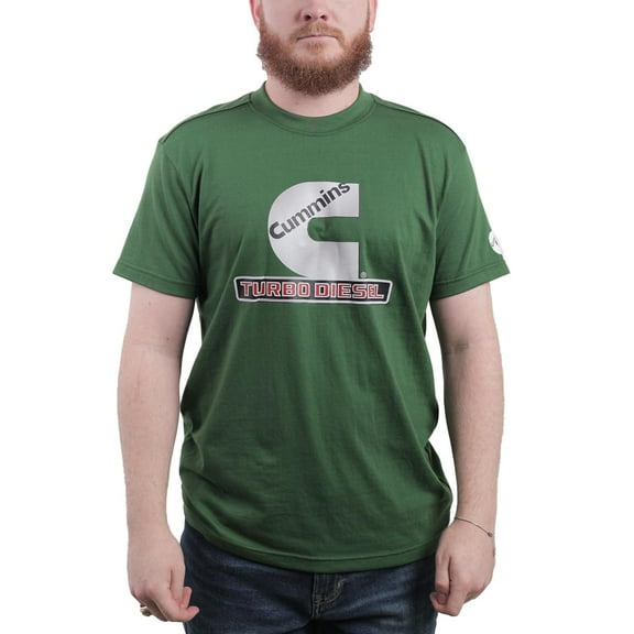 Cummins Shirt Cmn35173 Turbo Diesel Emblem T Shirts For Men And Women Crew Neck Trucker Apparel Dodge Ram Tee - Green Medium