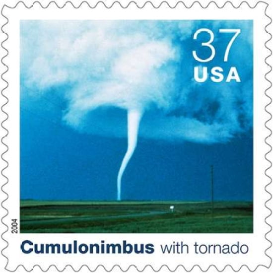 Cumulonimbus With Tornado Canvas Art - US POSTAL SERVICE (24 x 24)