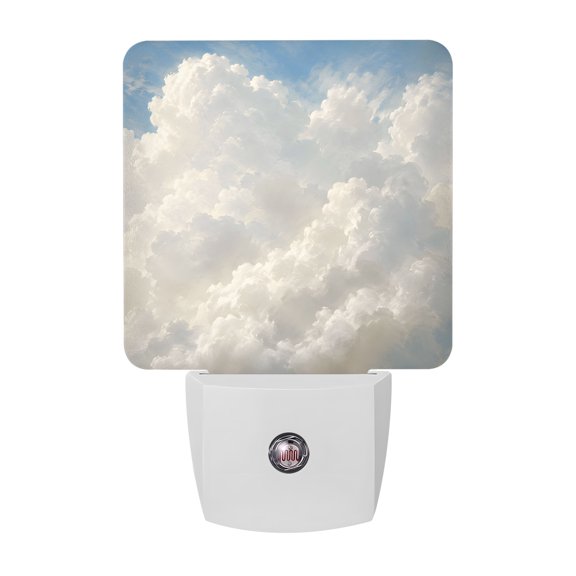 Cumulus Clouds Night Lights, Summer Dreamy Sky Blue Airy Dreamy Modern Smart Auto Dusk to Dawn Sensor Nightlights Plug-in Nightlight for Bedroom Bathroom Living Room Kitchen Hallway