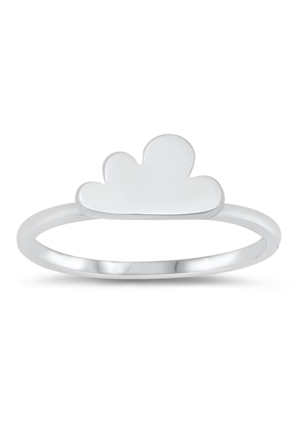 Cumulus Puffy Cloud Ring Sky .925 Sterling Silver Nature Band Jewelry Female Male Unisex Size 10