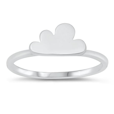 Cumulus Puffy Cloud Ring Sky .925 Sterling Silver Nature Band Jewelry Female Male Unisex Size 8
