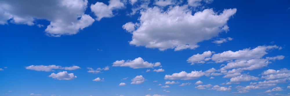 Cumulus clouds in the sky Texas USA Canvas Art - Panoramic Images (27 x 9)