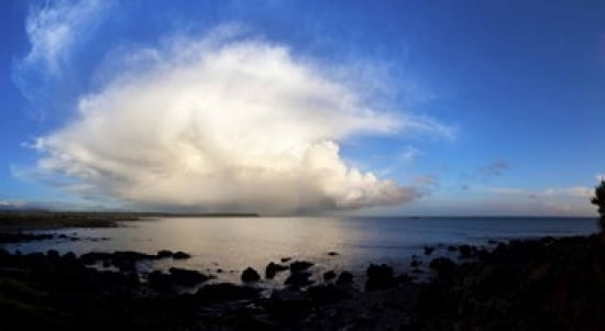 Cumulus clouds over the sea Gold Coast Dungarvan County Waterford Republic Of Ireland Canvas Art - Panoramic Images (36 x 20)