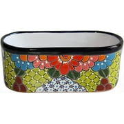 Cuna Mexican Colors Talavera Ceramic Garden Multicolor Size: 5Width*11.5Length*4.5Height Inches