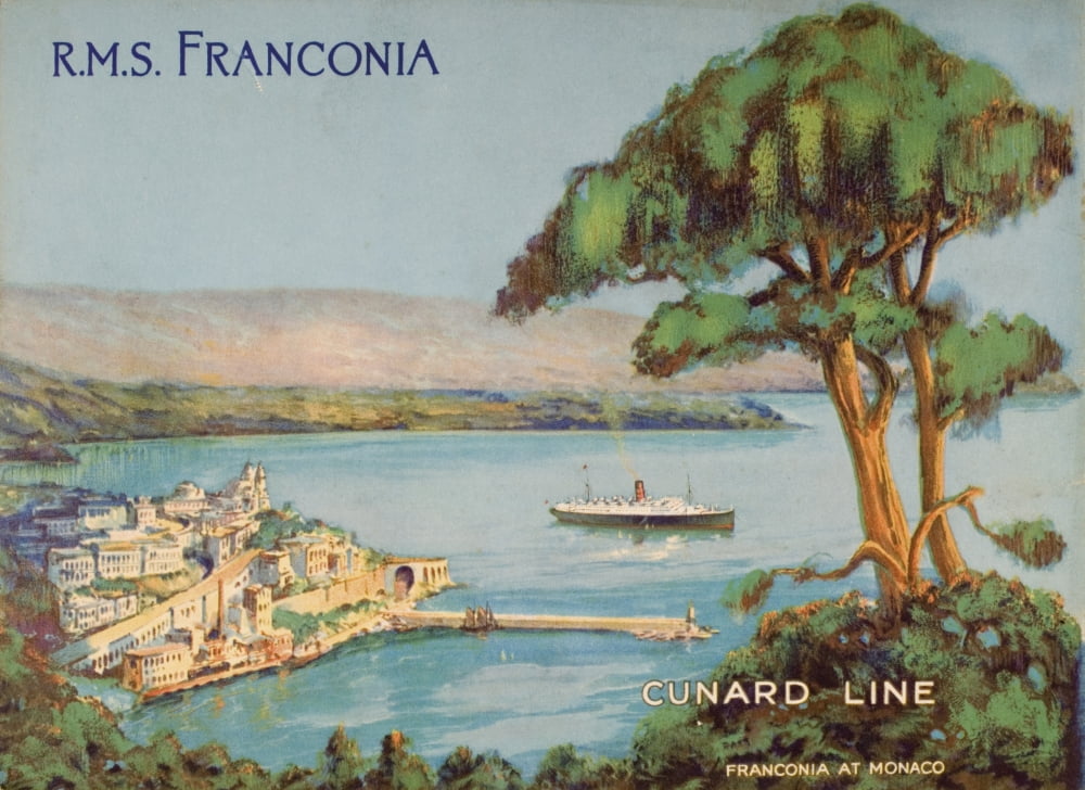 Cunard Line Promotional Brochure For The Rms Franconia Circa 1926-1930 Canvas Art - Ken Welsh Design Pics (32 x 24)