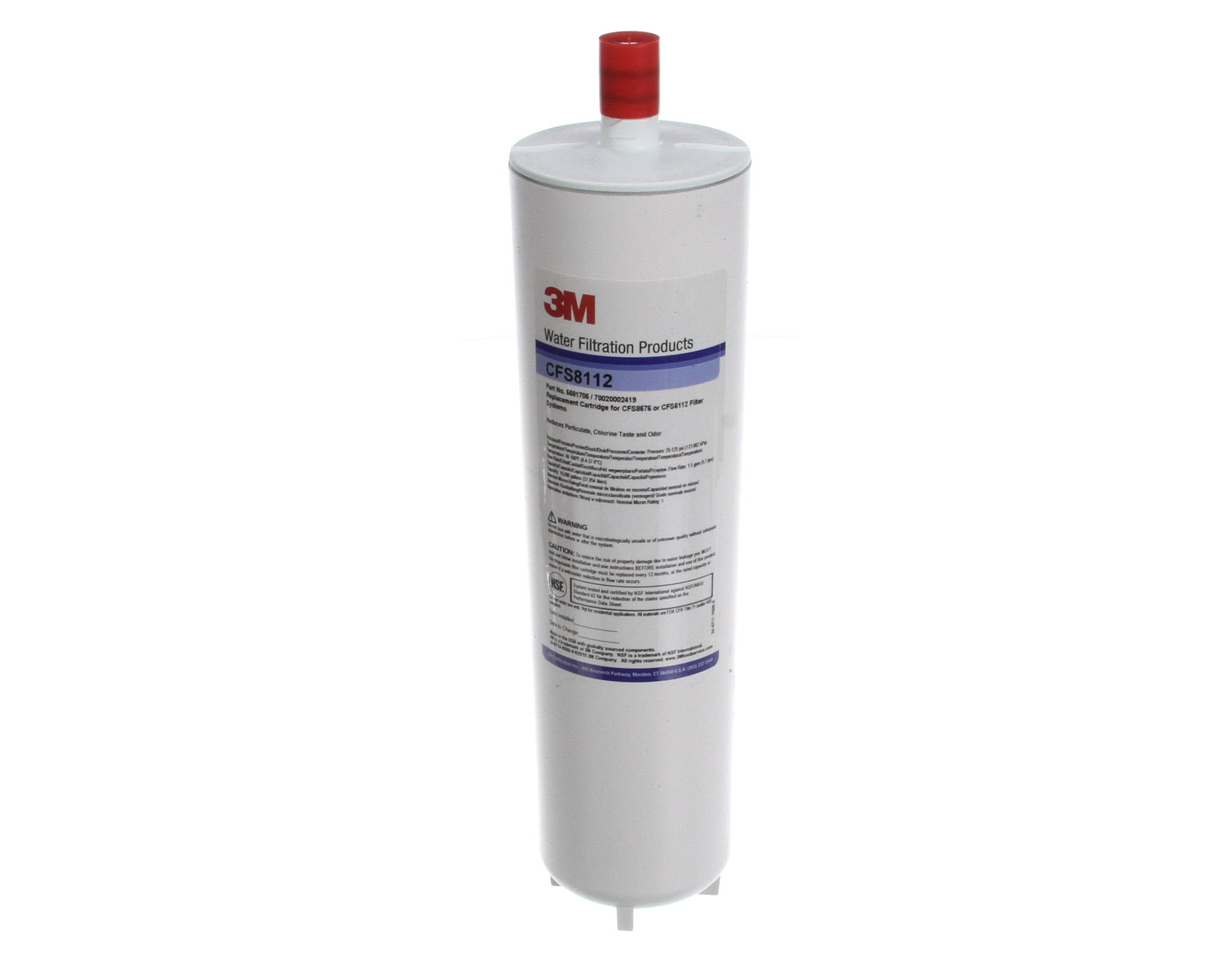 3M CFS8112-S White Polypropylene Water Filter Cartridge