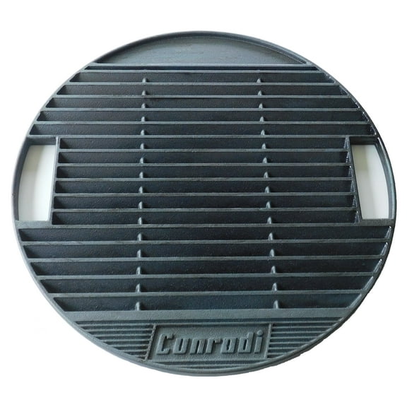 Cunradi Cookware Cast Iron Grill Grid for Weber Kettle Grills with Angled Heat Plates