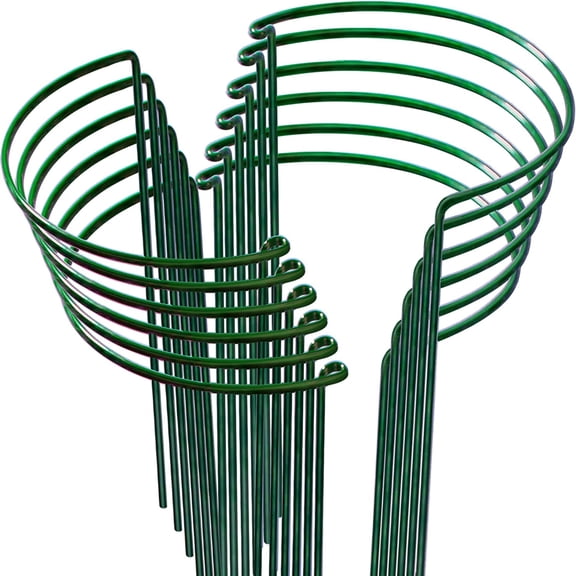 Cuoff 12PCS Plant Supports, Peony Cages and Supports, Plant Stakes, Plant Support Stakes for Indoor Plants, Outdoor Plants, Monstera Hydrangea Support Cage, 10" W x 15.8" H