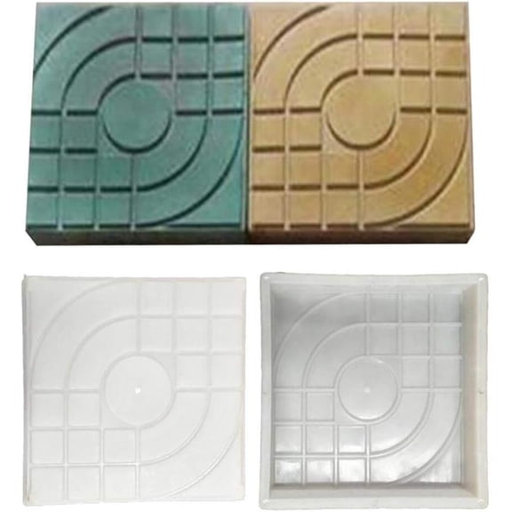 Cuoff 1pc Walk Maker Pathmate Stone Concrete Molding Pavement Stepping Stone Decoration Mould Paver Walk Way Mold Cement Brick Garden Tool 25x25cm,One Size