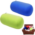 thumbnail image 1 of Cuoff 2Pcs Cylindrical Pillow Comfortable Roll Pillow Microbead Jelly Bean Bed Pillow Tube Pillow Cushion for Head, Neck, Back Support(Green+Blue), 1 of 18