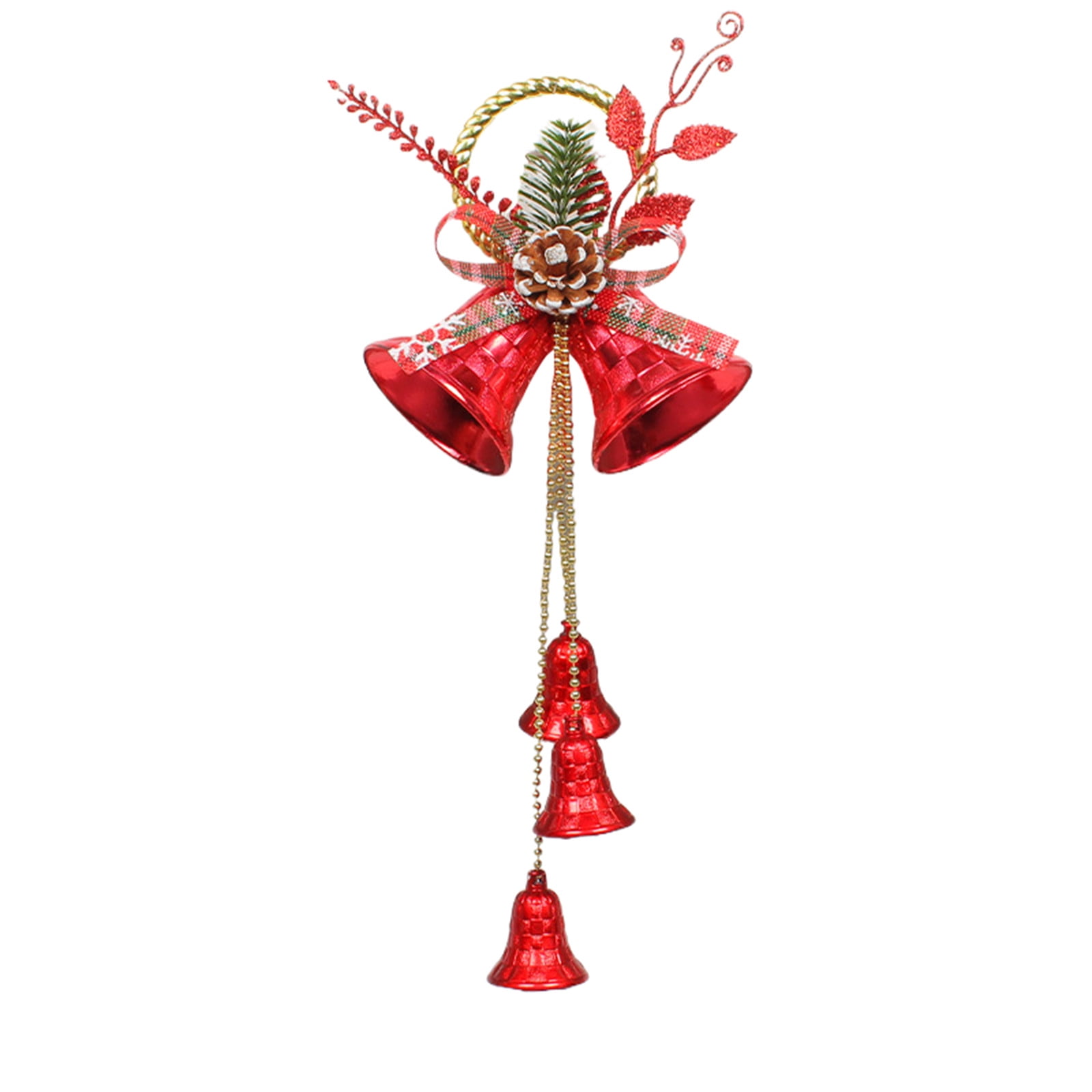 Cuoff Christmas Decorations Christmas Jingle Bells Door Hanger Ornaments Red White Christmas