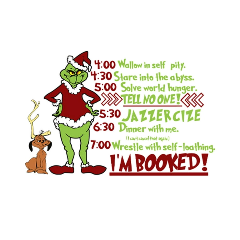 Cuoff Christmas Grinch Christmas Iron on Transfer Heat Transfer Design Sticker Iron on Vinyl Patches Iron on Transfer Paper for Clothing Hat Pillow