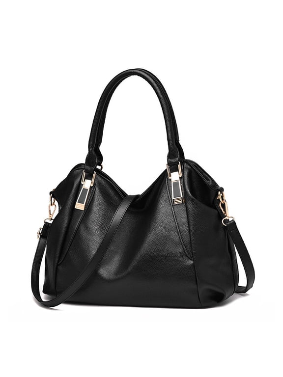 Crossbody Bags for Women Fashion Soft Leather Large Capacity Bag One Shoulder Bag Black