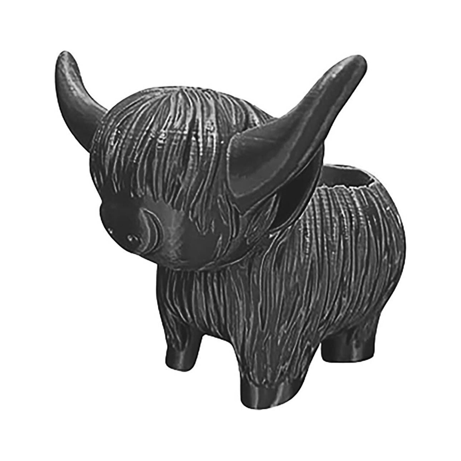 Cuoff Halloween Decorations Creative Highland Cattle Flowerpot Statue
