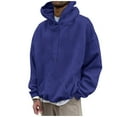 thumbnail image 1 of Kagetolytai Hoodies for Men Men's Loose Casual Hooded Sweatshirt Men's Solid Color Loose Casual Sweatshirt Sweatshirts for Men Royal Blue 3X, 1 of 4