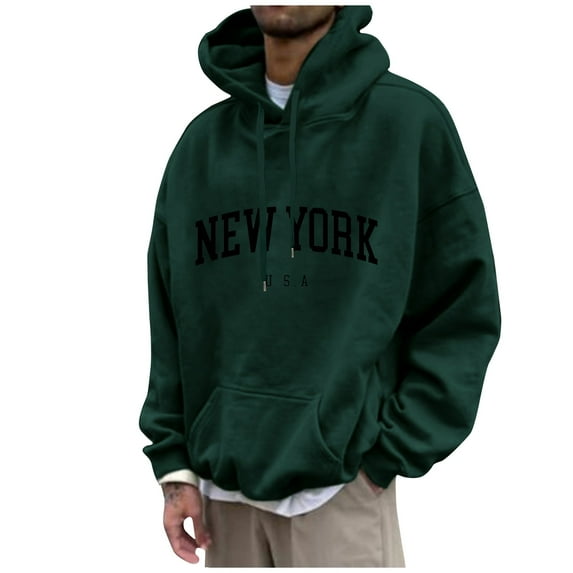 Cuoff Hoodies Sweatshirt Winter Loose Printed Casual Fashion Sports Hoodies for men Green 5X