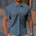 thumbnail image 1 of Cuoff Men's golf shirt casual sports V-neck short-sleeved polo shirt Sky Blue L, 1 of 4