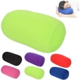 thumbnail image 1 of Cuoff Microbead Bolster Tube Pillow Travel Essentials Squishy Roll Body Cushion Cylinder Bean Bag Throw Pillow Neck Arm Back Support for Plane Car Travel Recliner Sleeping Home Gift 12x6 in (Green), 1 of 9