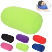 Cuoff Microbead Bolster Tube Pillow Travel Essentials Squishy Roll Body Cushion Cylinder Bean Bag Throw Pillow Neck Arm Back Support for Plane Car Travel Recliner Sleeping Home Gift 12x6 in Green
