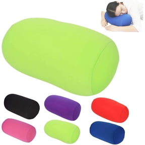 Cuoff Microbead Bolster Tube Pillow Travel Essentials Squishy Roll Body Cushion Cylinder Bean Bag Throw Pillow Neck Arm Back Support for Plane Car Travel Recliner Sleeping Home Gift 12x6 in (Green)