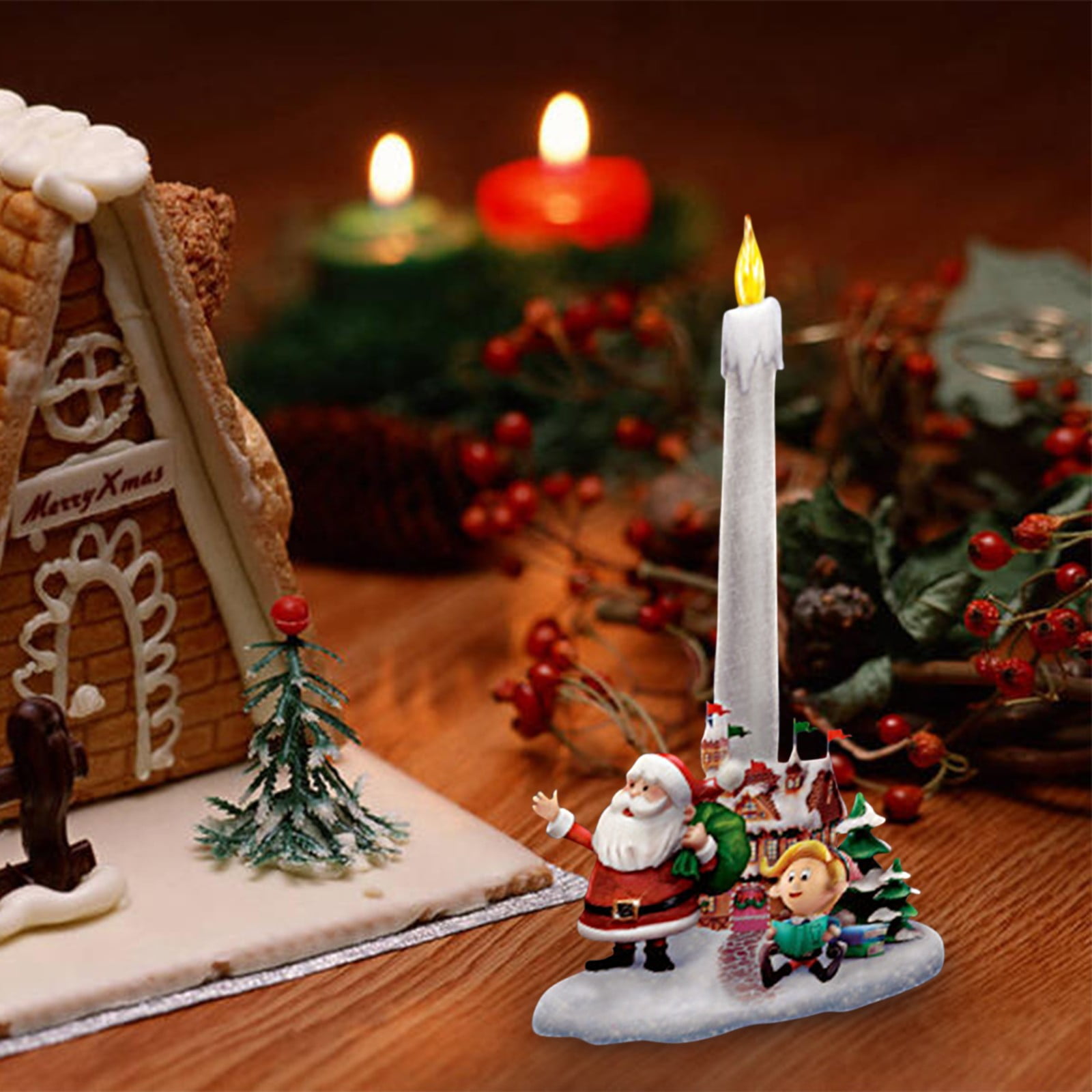Cuoff Santa's Guiding Light Flameless Candle Set Christmas Decoration