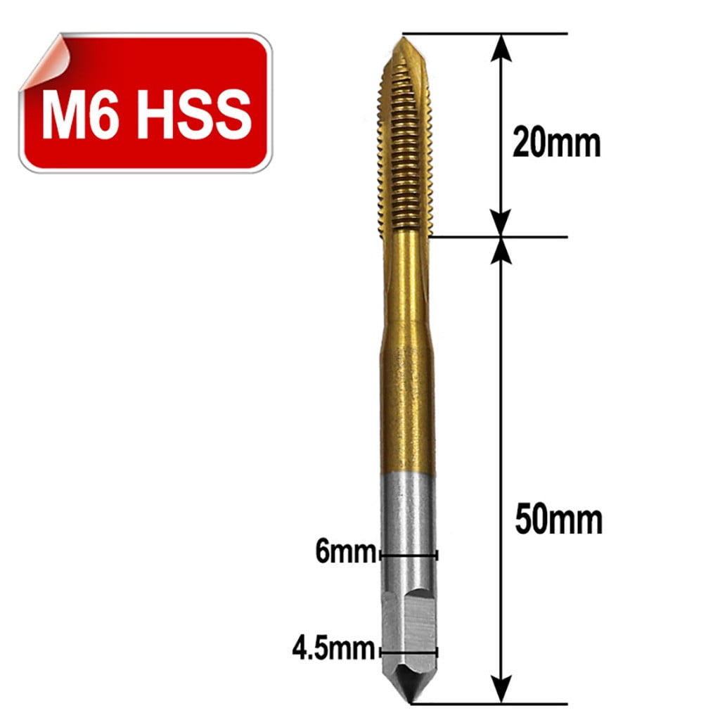 Cuoff Tools M3/M4/M5/M6/M8 Metric Straight Flute Thread Screw Tap Plug