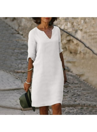 White Linen Dresses