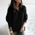 thumbnail image 1 of Cuoff Womens Fashion Sweaters for Women Plus Size Autumn And Winter Casual Loose Solid Color Stitching Long-sleeved Stand Collar Half Pullover Knit Top Sweatshirts for Women Gray 2X, 1 of 5