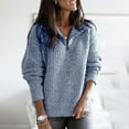 thumbnail image 1 of Cuoff Womens Fashion Sweaters for Women Plus Size Autumn And Winter Casual Loose Solid Color Stitching Long-sleeved Stand Collar Half Pullover Knit Top Sweatshirts for Women Khaki 4X, 1 of 5