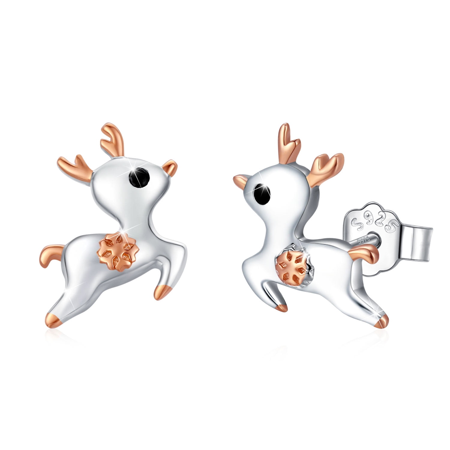 Cuoka Deer Stud Earrings 925 Sterling Silver Cute Animal Earrings for ...