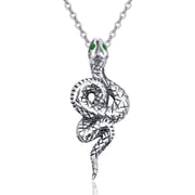 Cuoka Snake Pendant Necklace 925 Sterling Silver Pendant Necklaces for Women Mom Wife Fashion Jewelry Birthday Christmas Gifts