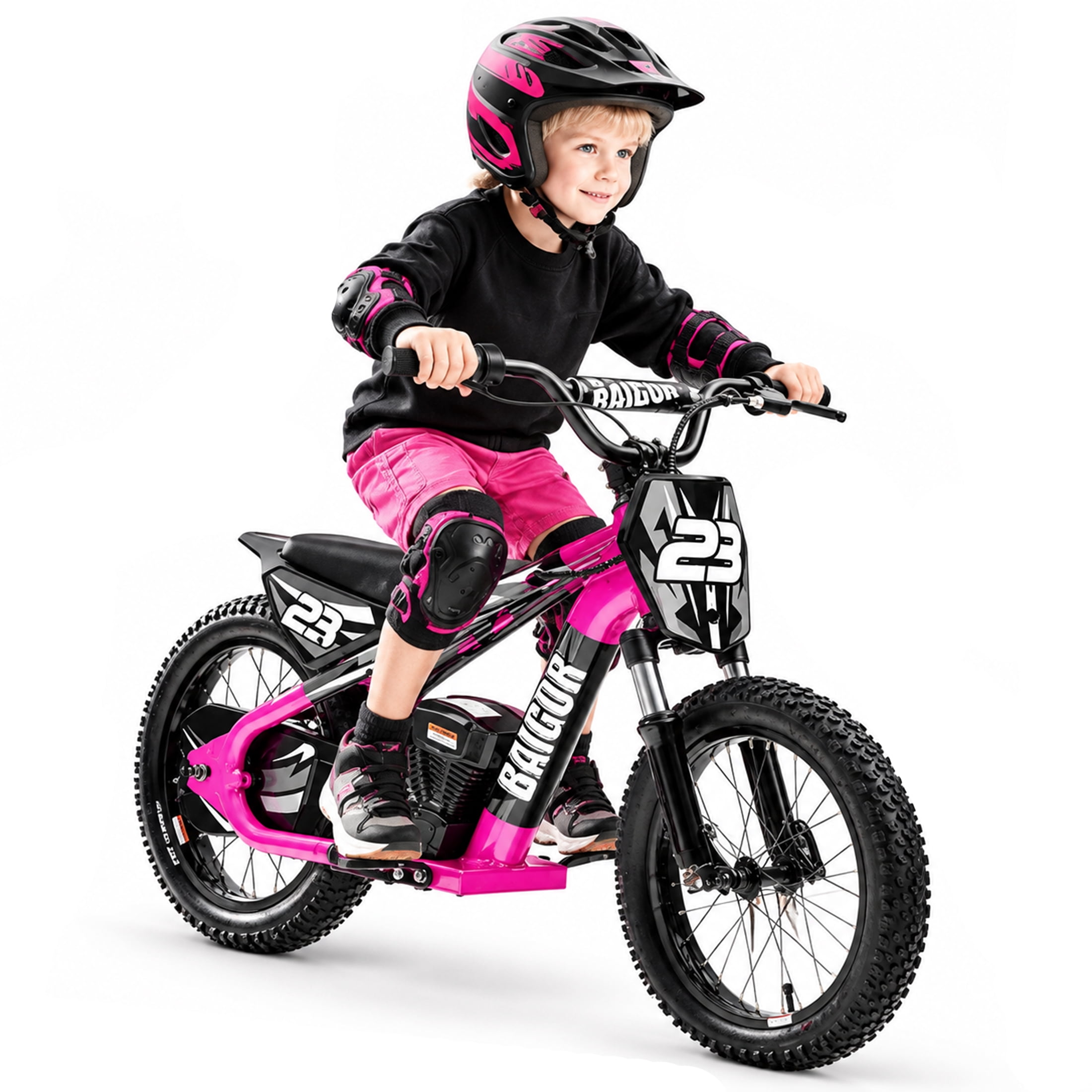 Cuoote Electric Dirt Bike for Kids Ages 6-12, 250W Brushless Motor 15 ...