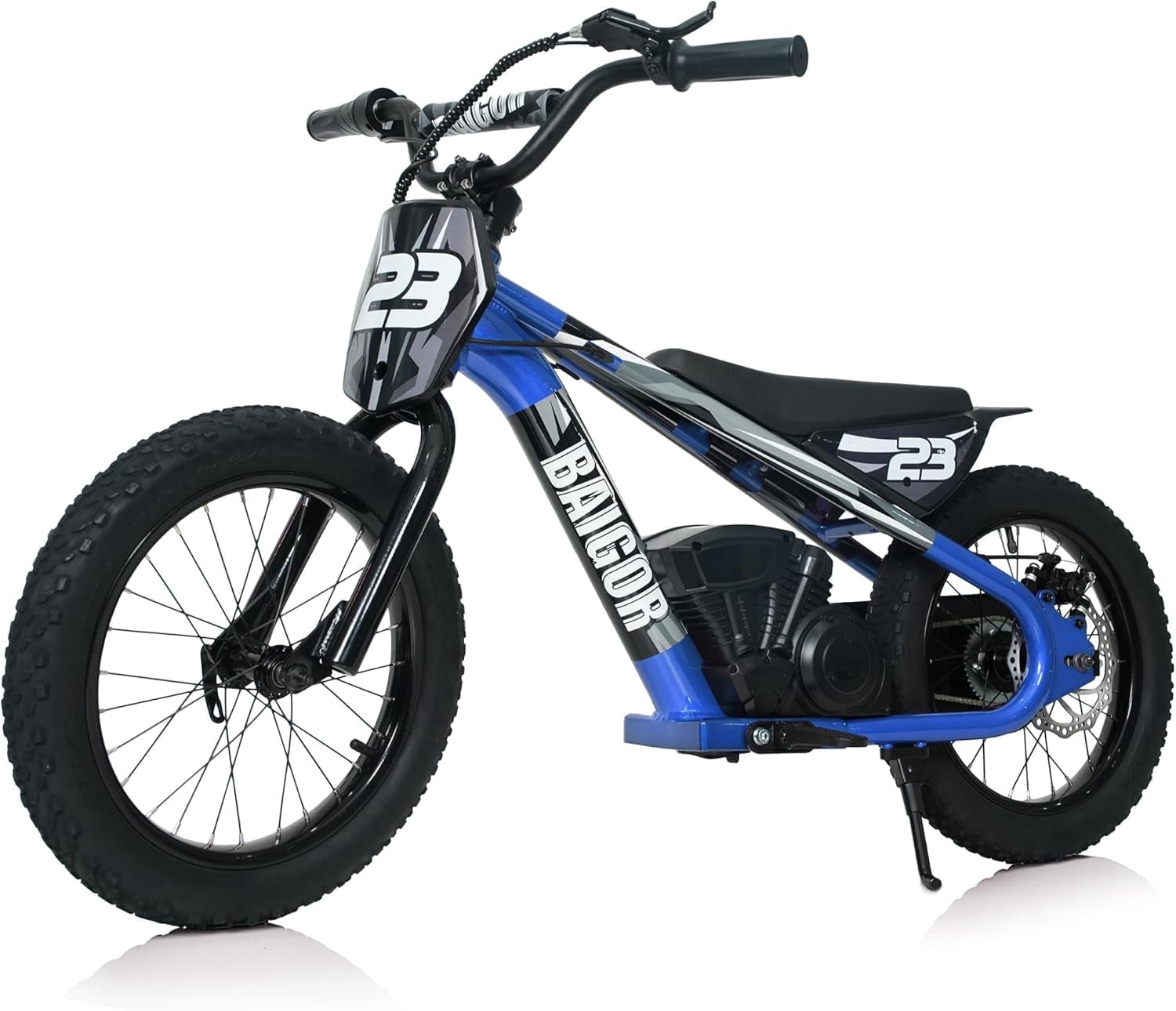 Cuoote Kids Electric Dirt Bike, Ages 6-12, 250W Brushless Motor 15.5MPH, 16" Inflatable Tires, 24V Detachable Battery, Kickstand, Electric Balance Bike