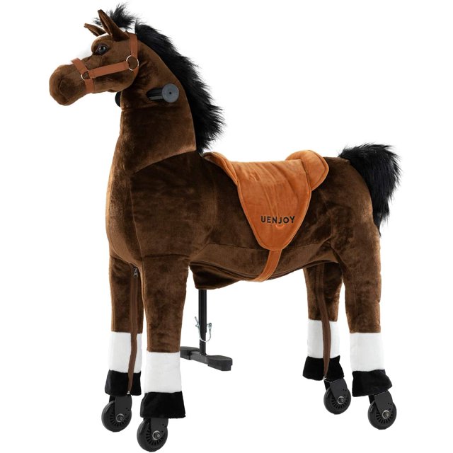 Cuoote Riding Horse for Kids, Ride on Horse Toy, Large Ride on Horse