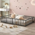 Cuoote Toddler Floor Bed, Montessori Bed with Wood Slats, Suit Toddler