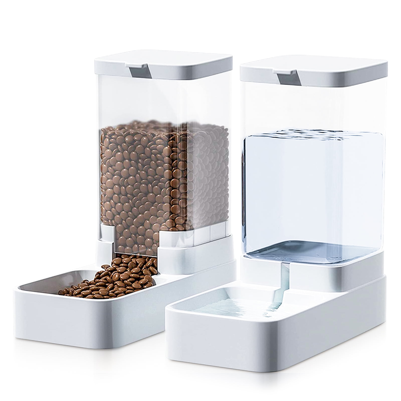 Cuopluber Automatic Cat Feeder and Water Dispenser Set, Gravity Pet