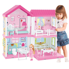 L.O.L. Surprise! LOL Surprise OMG Winter Chill Cabin Wooden Doll House  Playset with 95+ Surprises - Exclusive Colorful Dollhouse with Hot Tub, Re