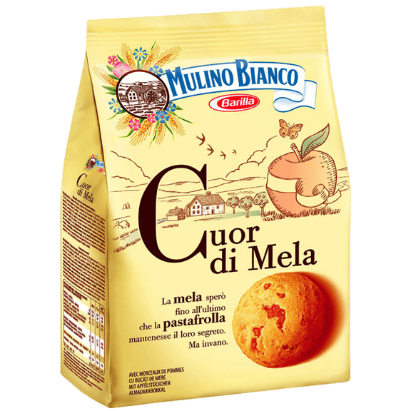 Cuor di Mela Apple Cookies by Mulino Bianco - 8.8 oz.