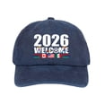 thumbnail image 1 of Cup 2026 Hats, Baseball Hat Adjustable Classic Low Hat Unconstructed Printing, USA Canada Mexico 2026 Host Country Soccer Football Supporters Cap (Navy), 1 of 8