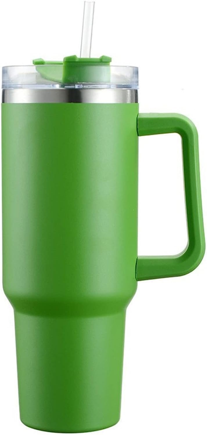 Cup 40 Oz Insulated Tumbler With Lid And Straw Stainless Steel Double