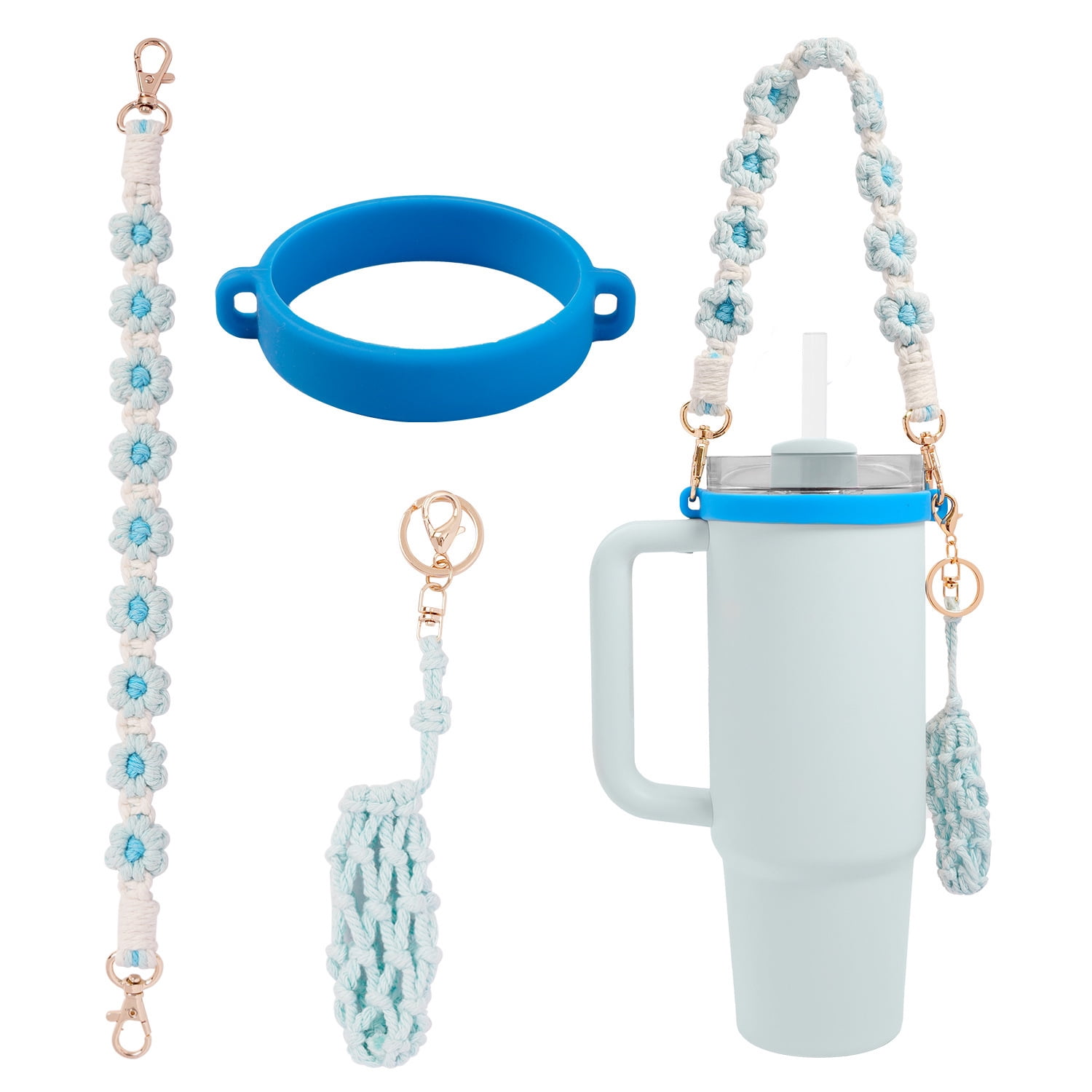 Cup Accessories Set Water Bottle Handle Strap, Cup Charms Compatible ...