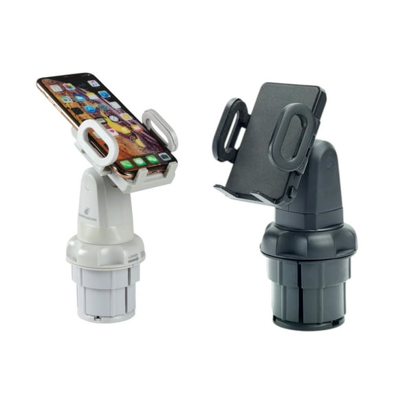 Cup Call Car Phone Mount Adjustable Cup Holder Cell Phone Holder for Car, SUV & Truck Universal Fit, 360 Rotation, Secure Grip 2 Pack (Black & Gray)