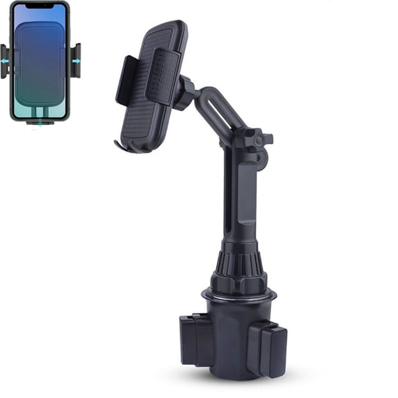 Cup Car Phone Holder for Car - Hands Free Adjustable Long Car Cup Holder Phone Mount Compatible with iPhone 13 Pro Max Samsung Note 20 S20 Plus All Smartphone