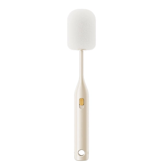 Cup Cleaner Brush Sponge Bottle Scrubber Detachable Handle Portable Sponge Cleaning Brush for Cups Wine Glasses Water Bottles Baby Bottles and Vacuum Flasks(White)