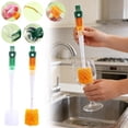 thumbnail image 1 of Cup Cleaning Brush Set, 5 in 1 Bottle Brush with Long Handle, Straw Cleaner for Water Bottle and Travel Mug, Silicone Brush for Deep Cleaning, Dishwashing Brush for Kitchen, 1 of 4