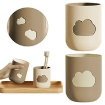 Cup Clearance! Simple Cloud Mouthwash Cup Home Brushing Cup Creative Cute Couple Mouthwash Cup Glass&Bottle