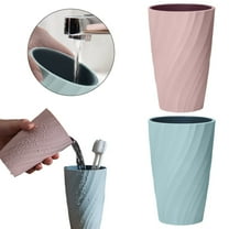 Cup Clearance! Toothbrushes Plastic Drinking Glasses Bathroom Cup Reusable Water Mug Toothbrush Tumbler Rinse Cup Coffee Water Cup Light Blue Tumblers Travel Toothbrush Holder Glass&Bottle