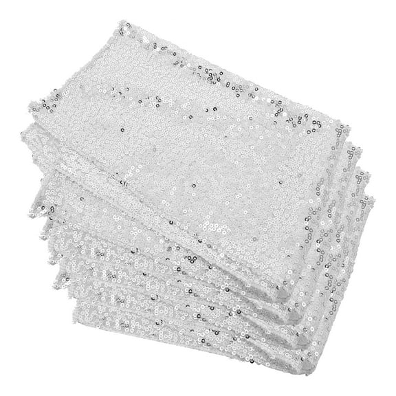 Cup Coasters Table Placemats 4 Pcs Reusable Polyester Washable Restaurant Sequin Embroidery