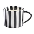 thumbnail image 1 of Cup Coffee cup 8 Oz Ceramic Coffee Mug Mug Striped Mugs Ceramic Teacup With Handle for Coffee Cocoa Daily Brews Tea Dishwasher & Microwave Safe,Black,2.38,Home, 1 of 8