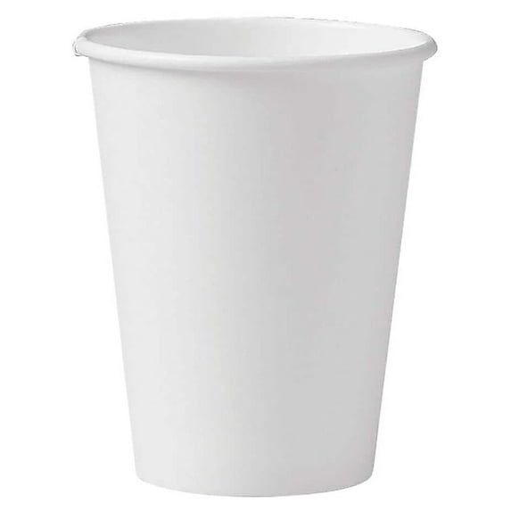 Cup Company 412WN-2050 Hot Beverage Disposable Paper Cups, 12oz, White, Case of 1,000